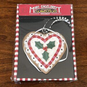 Mary Engelbreit Kurt Adler Christmas Ornament Heart Cookie Doily Holly Vintage
